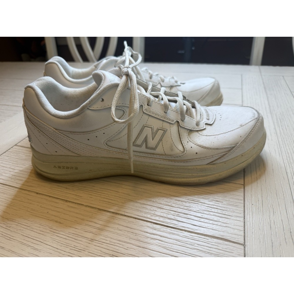 New Balance 577 Walking Shoes Men's Size 12D White Leather MW577WT Made in‎ USA